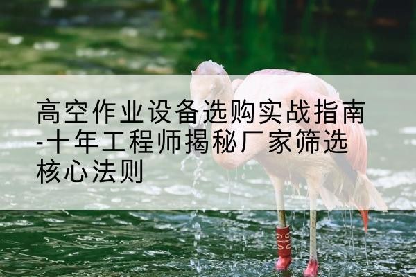 临朐剪叉式升降机厂家-高空作业设备选购实战指南-十年工程师揭秘厂家筛选核心法则