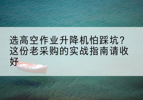 临朐高空作业升降机厂家推荐-选高空作业升降机怕踩坑？这份老采购的实战指南请收好